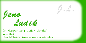 jeno ludik business card